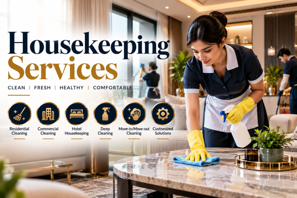 Housekeeping Services for Homes, Offices and Commercial Spaces
